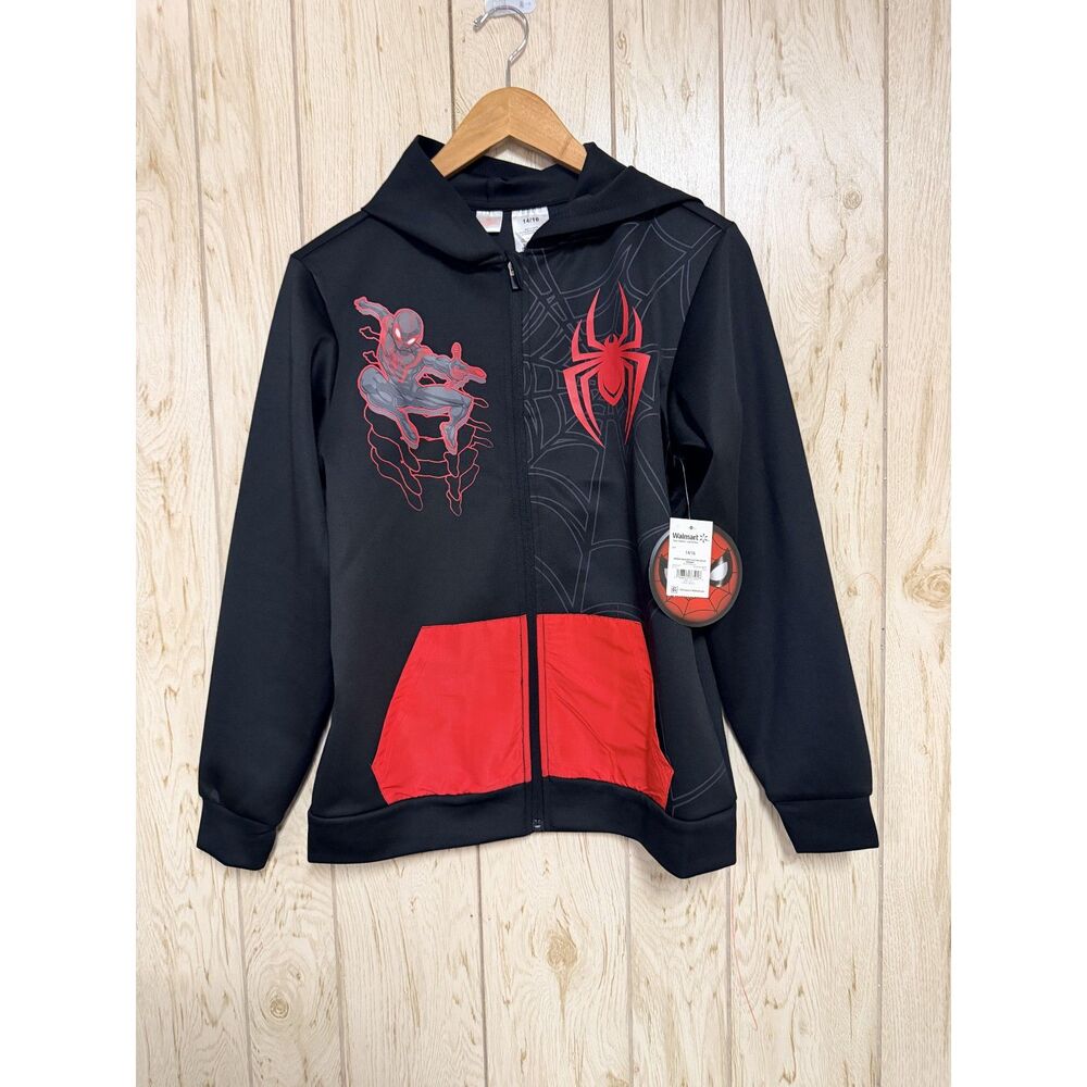 Spider-Man Boys Active Zipper Up Hooded Jacket 14/16